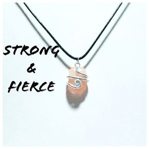 Handcrafted Wire Wrapped Resin Diamond S/Necklace
